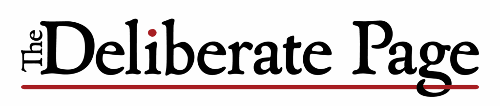 Logo of the University of Louisiana at Lafayette, featured on the Deliberate Page, with a black "UL" monogram and red fleur-de-lis above a thick red line. "University of Louisiana Lafayette" appears in bold black text.